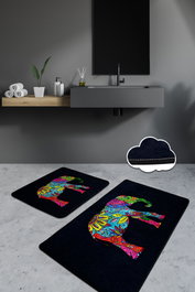 Mijölnir Olifant - Black Juego de alfombras de baño